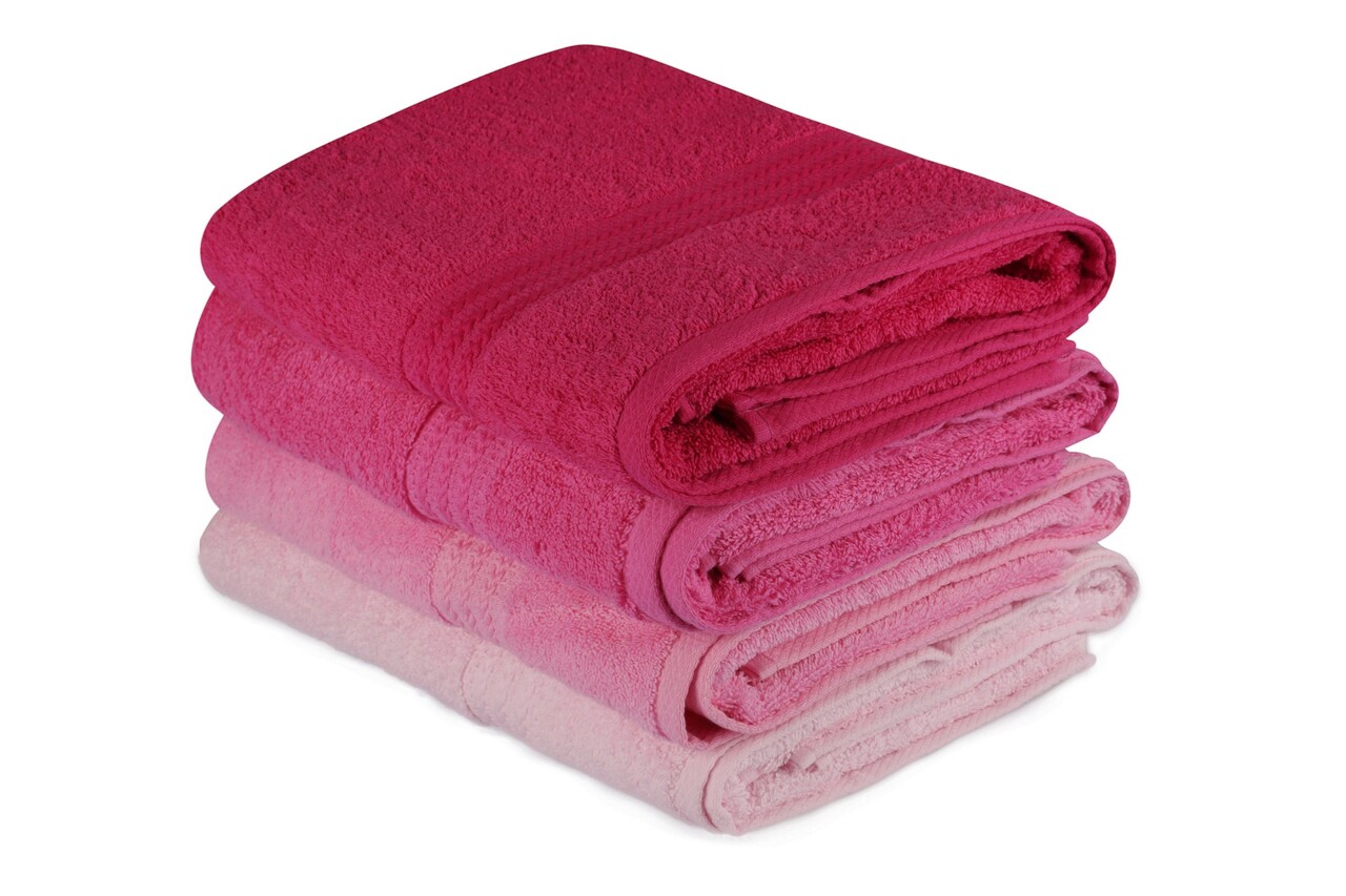 Set prosoape de baie, L'essentiel Maison, Rainbow, Roz deschis / Roz / Trandafir praf / Fuchsia - imagine 6